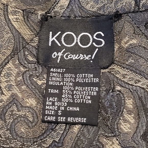 Koos of Course! Patterned Jacquard Quilted Reversible Jacket Womens Sz Small - Picture 6 of 16